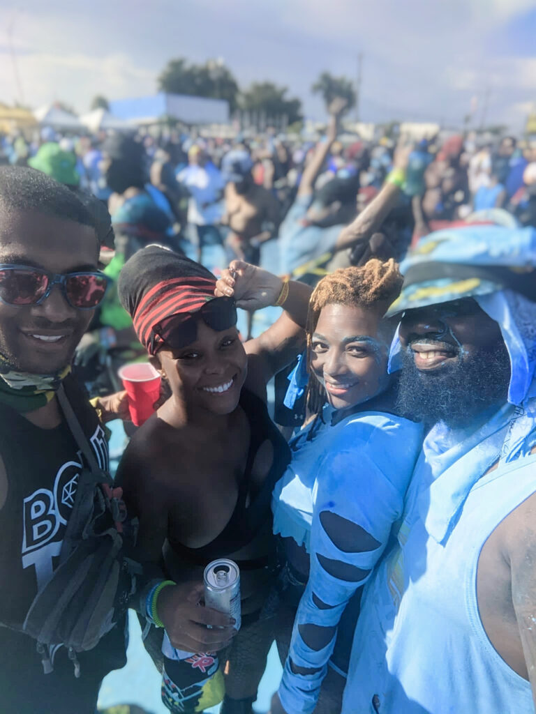 With friends at SSS Blue Miami Carnival