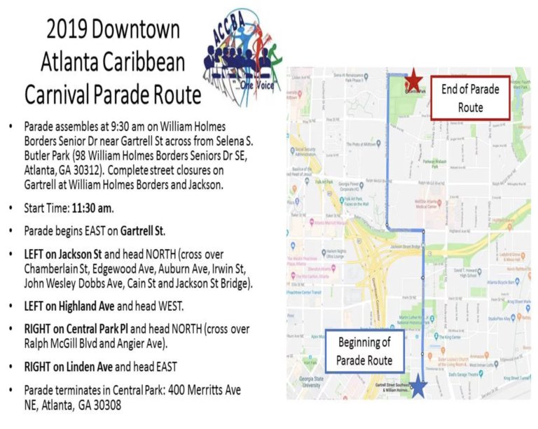 atlanta caribbean carnival parade route