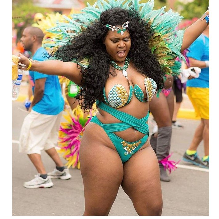 Caribbean carnival Plus size woman