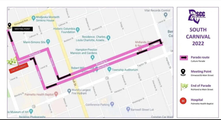 2022 Carnival parade Route