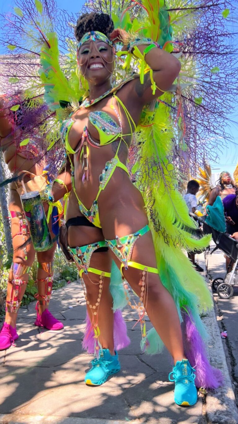 carnival costume with wire bra